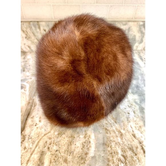 Vintage Mr D Brown Mink Pill Box Hat #mink #vintage - Picture 2 of 5